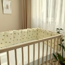 Protectie laterala pentru patut bebe din muselina – Ursuleti cu buline (3)